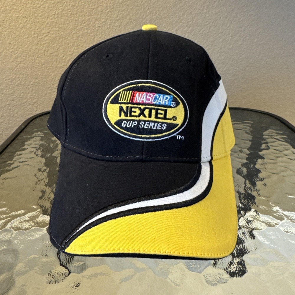 Nascar Sprint Cup Series Baseball Hat Strapback Cap Adjustable Black Yellow NEW